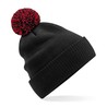 Winter hat - mod. B450:Black, 100% acrylic, Classic Red, One Size